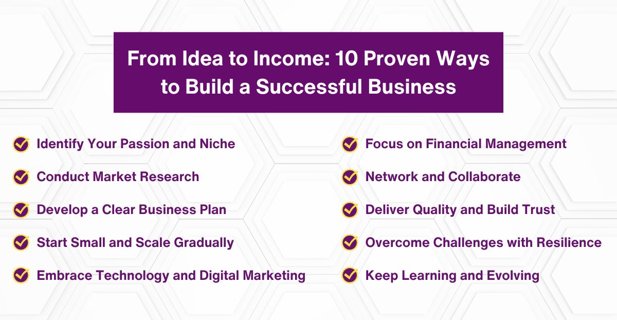 From Idea to Income - 10 Proven Ways to Build a Successful Business