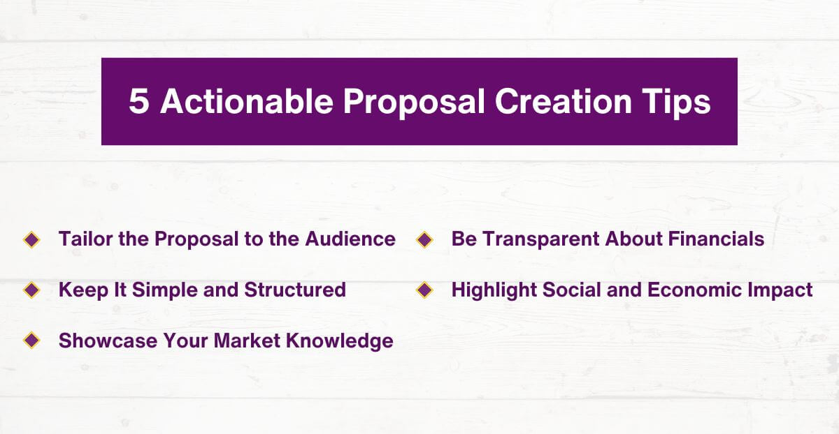 5 Actionable Funding Proposal Creation Tips