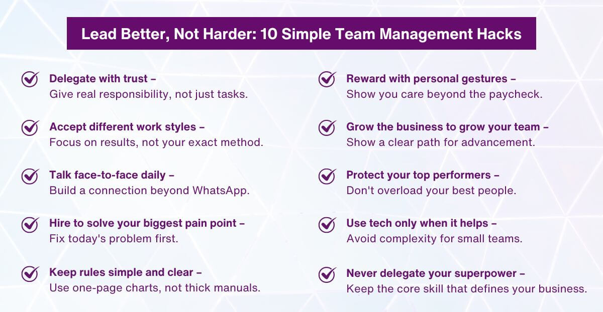 Lead Better, Not Harder - 10 Simple Team Management Hacks