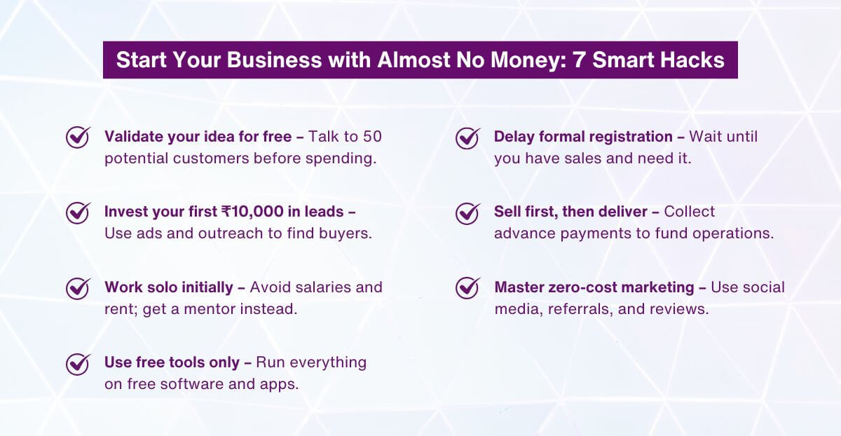 Start Your Business with Almost No Money - 7 Smart Hacks