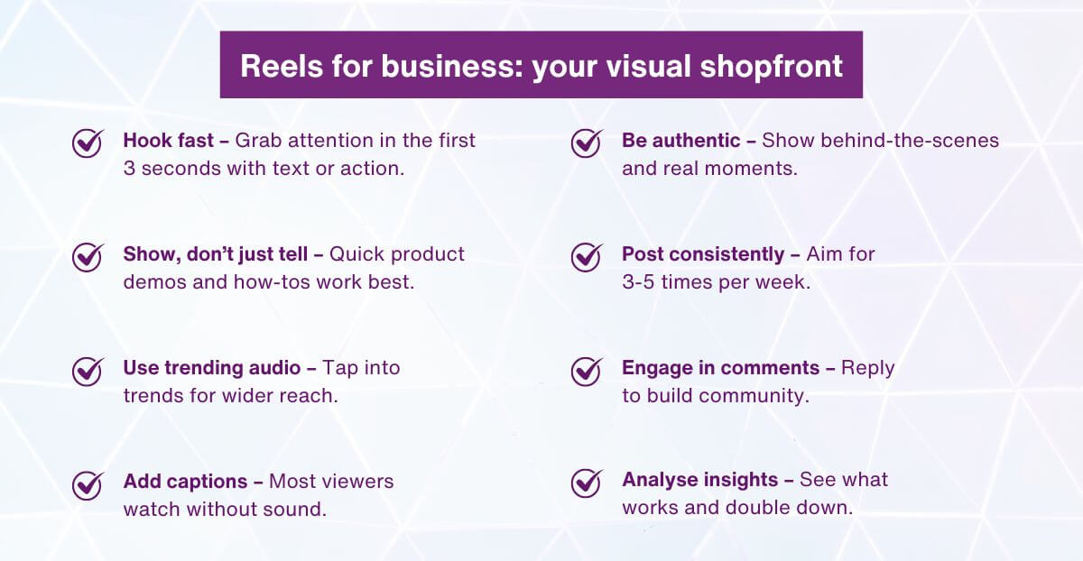 Reels for business - your visual shopfront