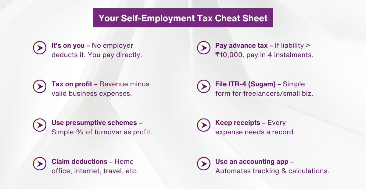 Your Self-Employment Tax Cheat Sheet