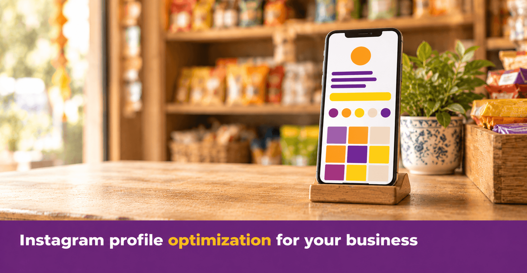 Instagram profile optimization for a small business: name, bio, link, and highlights